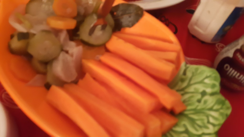 crudite de zanahorias con pickles caseros